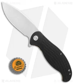 CIVIVI Naja Flipper Liner Lock Knife Black G-10 (3.75" Satin) C802C -Civivi Civivi Naja Black G10 Satin BHQ 87969 er bottlecap