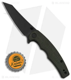 CIVIVI P87 Folder Liner Lock Knife Green Micarta (2.9" Black SW) C21043-3 -Civivi Civivi P87 FLLK Green Micarta 2in Black SW BHQ 151779 td size