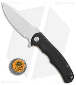 CIVIVI Praxis Flipper Liner Lock Knife Black G-10 (3.75" Satin) C803C -Civivi Civivi Praxis Black G10 Satin BHQ 87972 er bottlecap