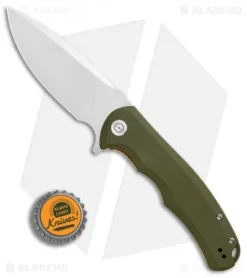 CIVIVI Praxis Flipper Liner Lock Knife OD Green G-10 (3.75" Satin) C803A -Civivi Civivi Praxis OD Green G10 satin BHQ 87970 er bottlecap