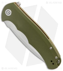 CIVIVI Praxis Flipper Liner Lock Knife OD Green G-10 (3.75" Satin) C803A -Civivi Civivi Praxis OD Green G10 satin BHQ 87970 er spine