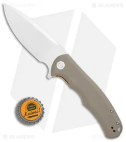 CIVIVI Praxis Flipper Liner Lock Knife Tan G-10 (3.75" Satin) C803B -Civivi Civivi Praxis Tan G10 Satin BHQ 87971 er bottlecap