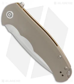 CIVIVI Praxis Flipper Liner Lock Knife Tan G-10 (3.75" Satin) C803B -Civivi Civivi Praxis Tan G10 Satin BHQ 87971 er spine