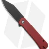 CIVIVI Relic Liner Lock Knife W/Tweezers Burgundy G-10 (3.5" Black SW)