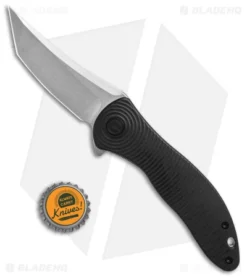CIVIVI Synergy3 Tanto Liner Lock Knife Black G-10 (3.3" Stonewashed) -Civivi Civivi Synergy3 Tanto LL Knife Black G10 Stonewashed BHQ 126308 td size