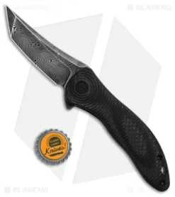 CIVIVI Synergy3 Tanto Liner Lock Knife Carbon Fiber (Damascus) -Civivi Civivi Synergy3 Tanto LL Knife Carbon Fiber Damascus BHQ 126500 td size