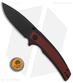 CIVIVI Teraxe Drop Point Frame Lock Knife Burgundy G-10 (3.5" Black SW) C20036-1 -Civivi Civivi Teraxe DP FLK Burgundy G10 3in G10 Black SW BHQ 151749 td size