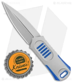 WE Knife Co. OSS Dagger Fixed Blade Knife Blue G-10 (2" Stonewash) -Civivi WE Knife Co Oss Dagger Fixed Blue G 10 SW BHQ 107080 jr bottlecap